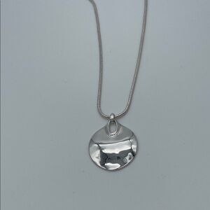 Robert Lee Morris Silver Disc Necklace